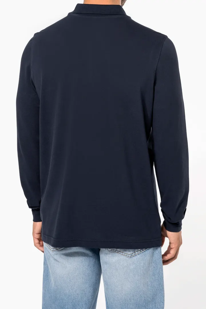 Polo piqué manches longues homme 3
