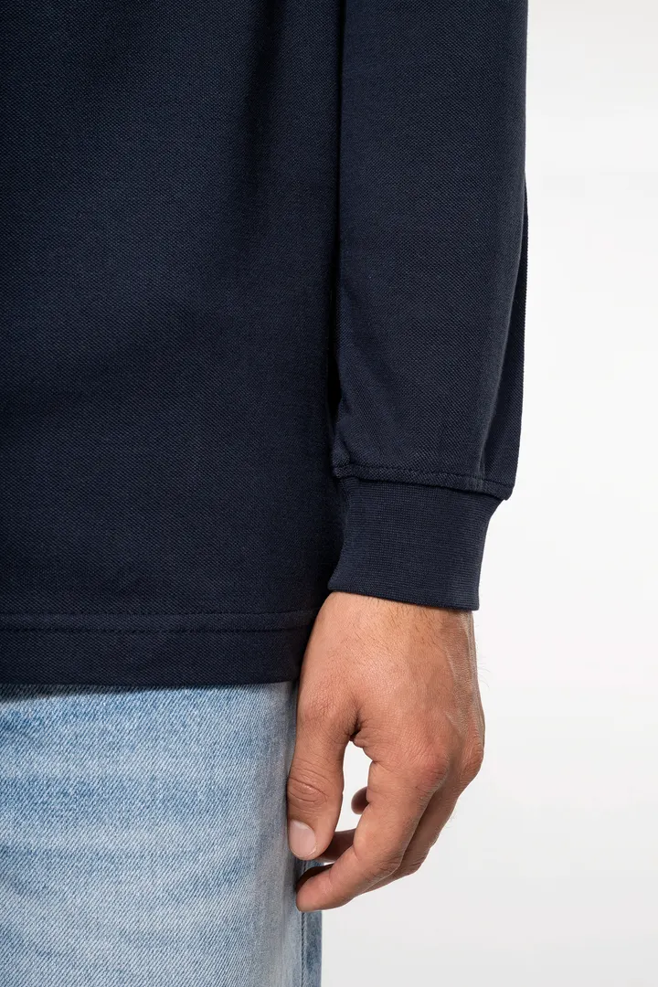 Polo piqué manches longues homme 8