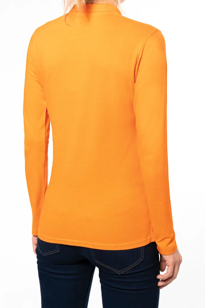 Polo piqué manches longues femme 6