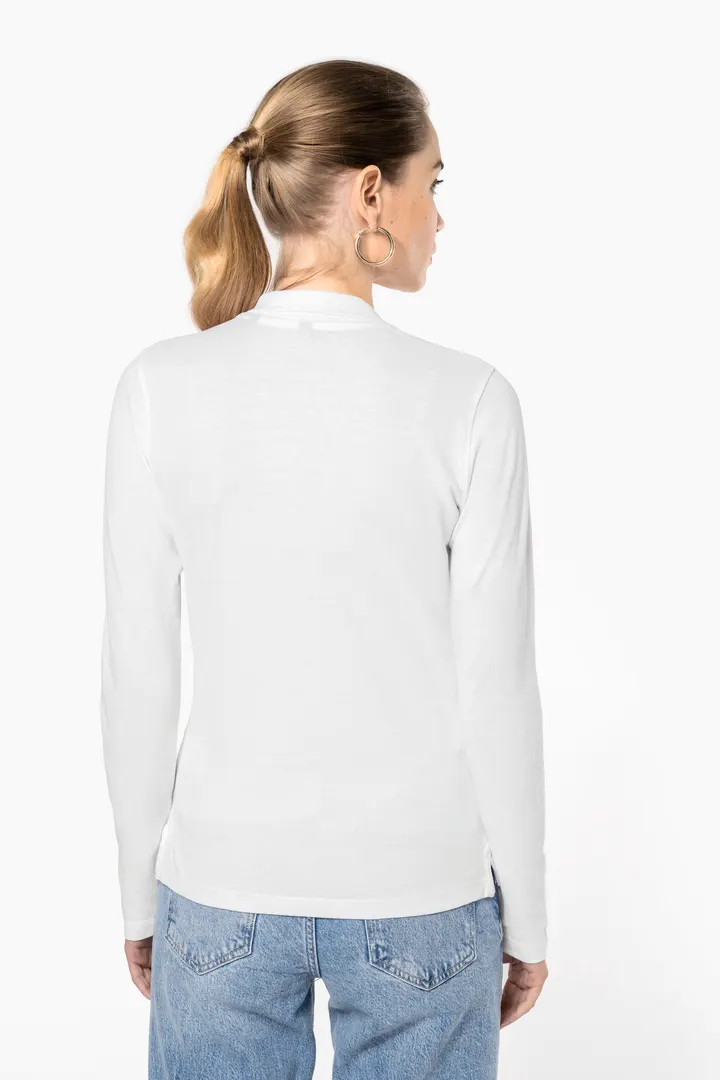 Polo piqué manches longues femme 9