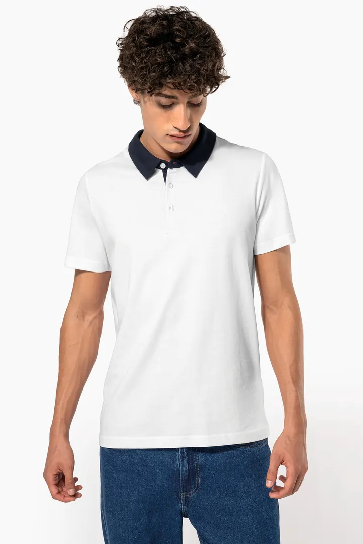 Polo jersey bicolore homme 3