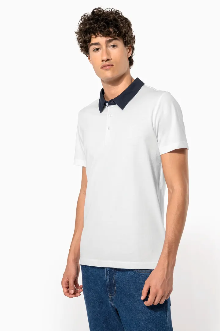 Polo jersey bicolore homme 4