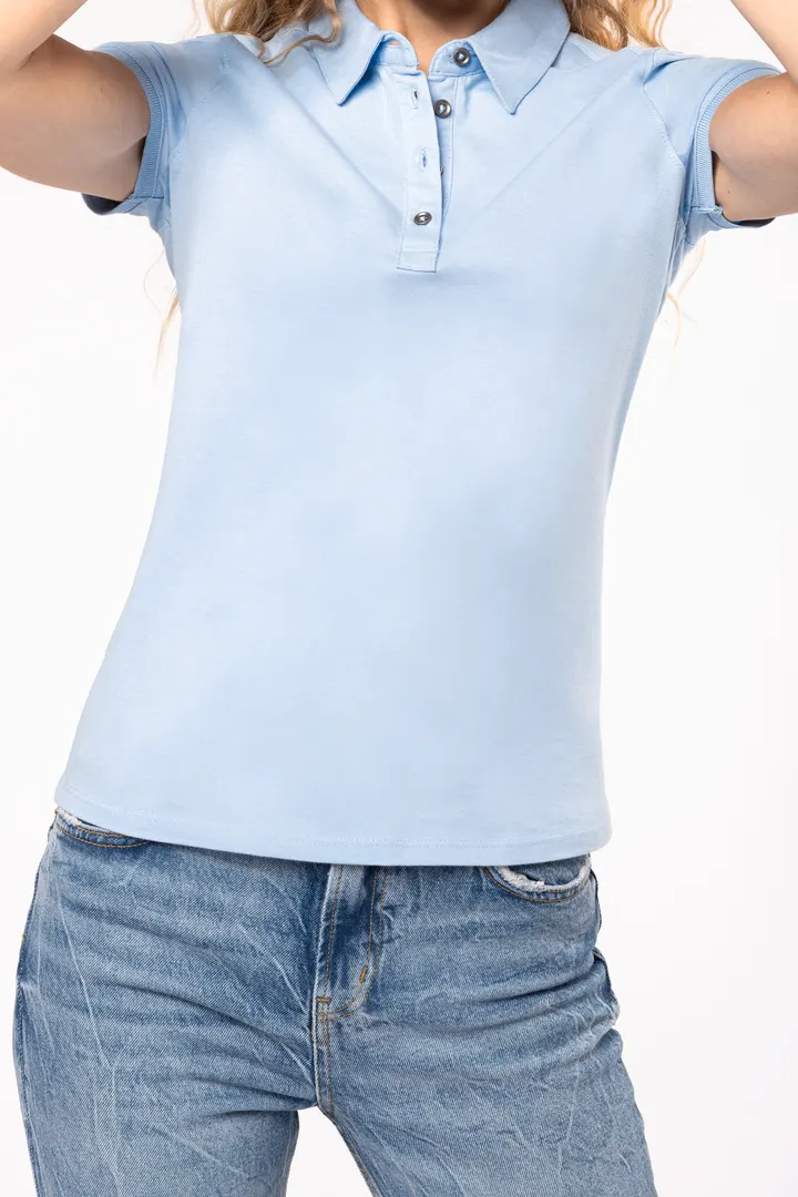 Polo jersey manches courtes femme 2