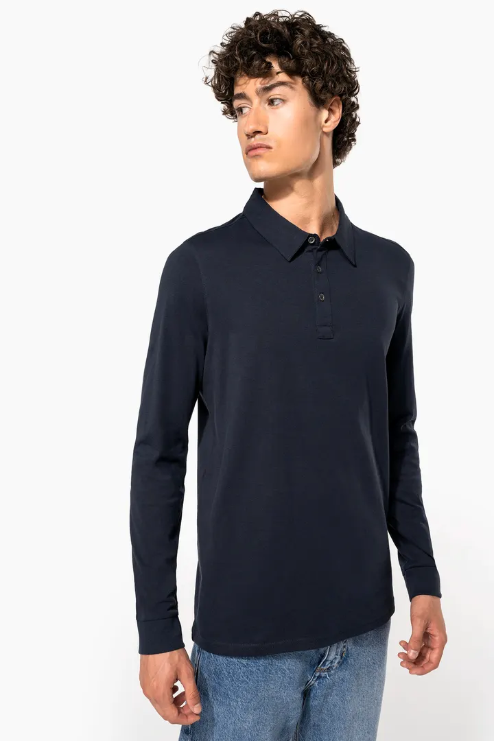 Langarm-Polohemd für Herren aus Jersey 3
