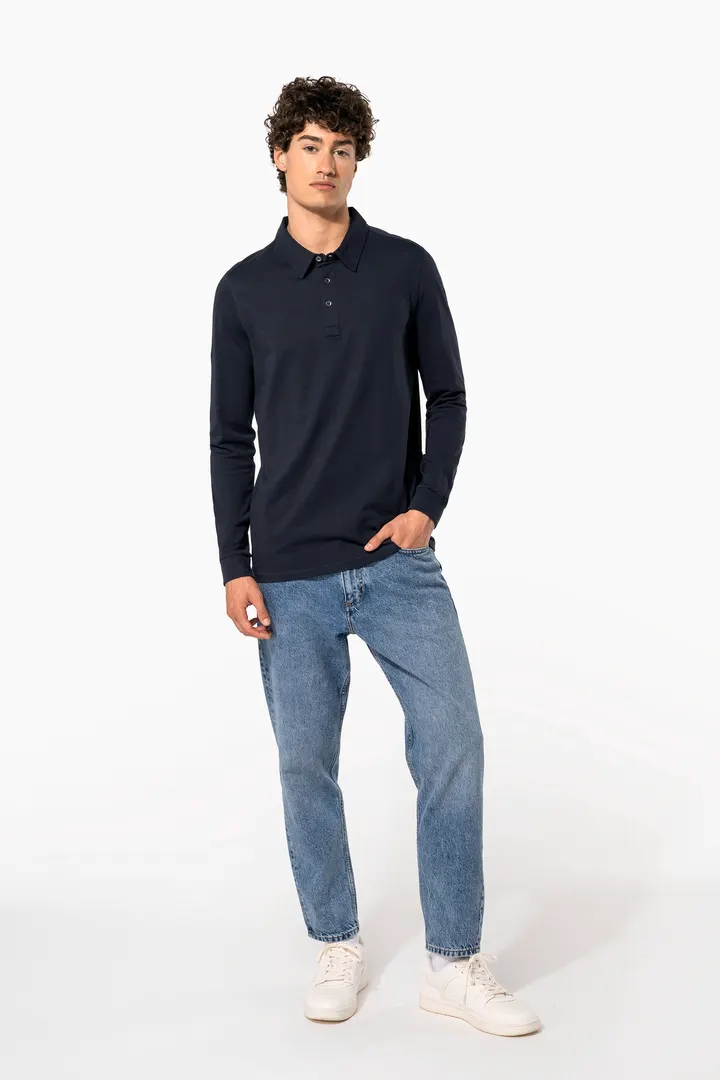 Langarm-Polohemd für Herren aus Jersey 5