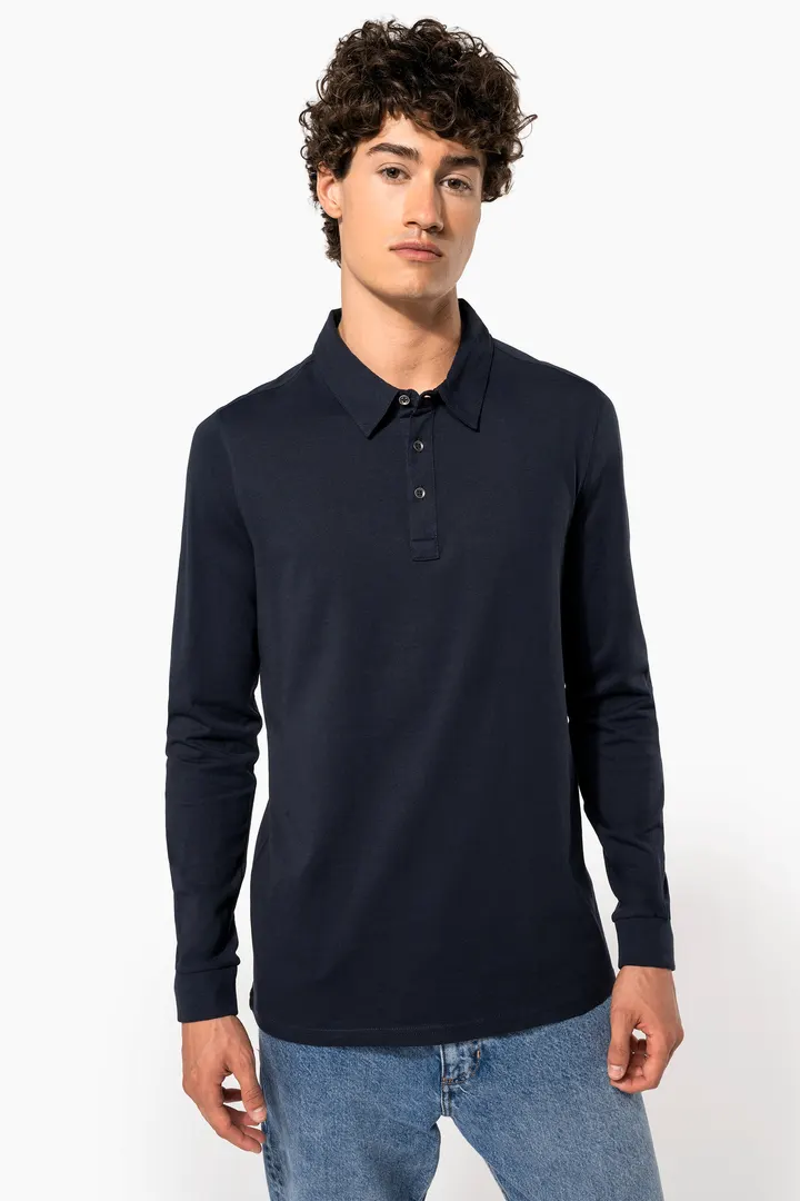Langarm-Polohemd für Herren aus Jersey 6