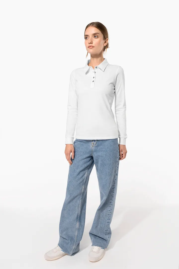 Polo jersey manches longues femme 3