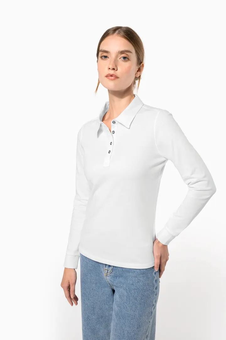 Polo jersey manches longues femme 7
