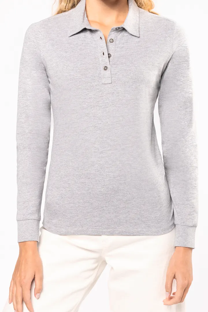 Polo jersey manches longues femme 2