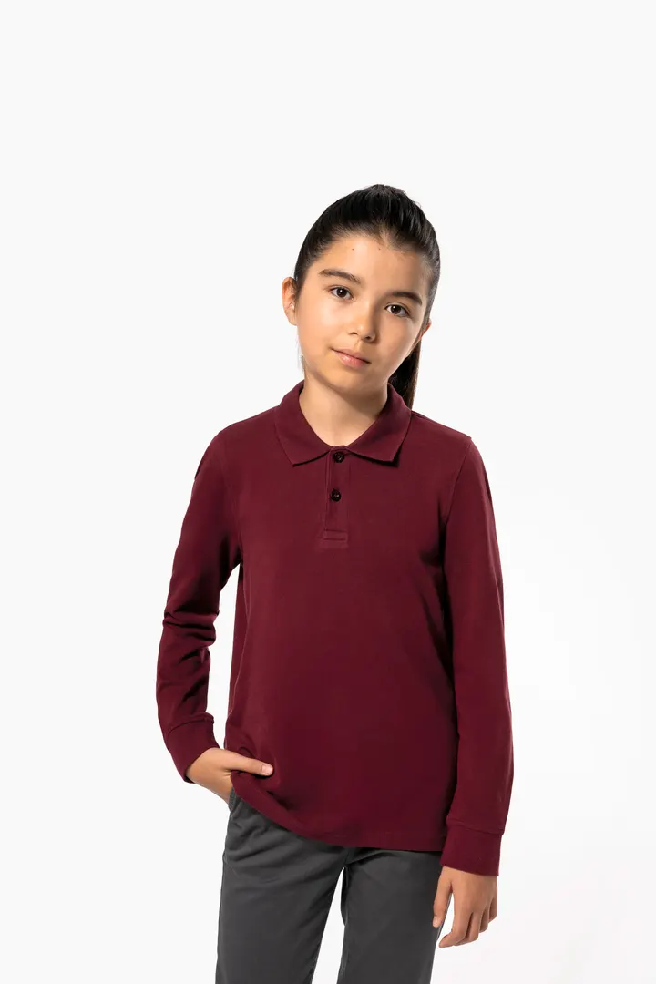 Polohemd mit langen Ärmeln für Kinder. 6
