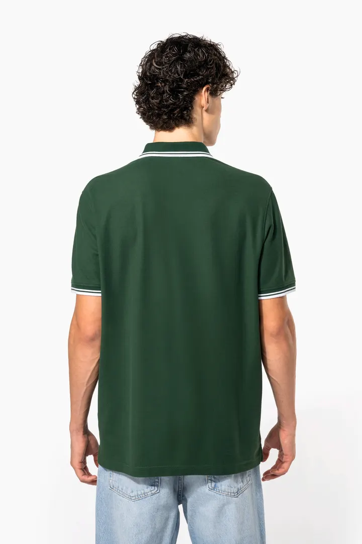 Herren Poloshirt mit kurzen Ärmeln und kontrastfarbenen Paspeln 18