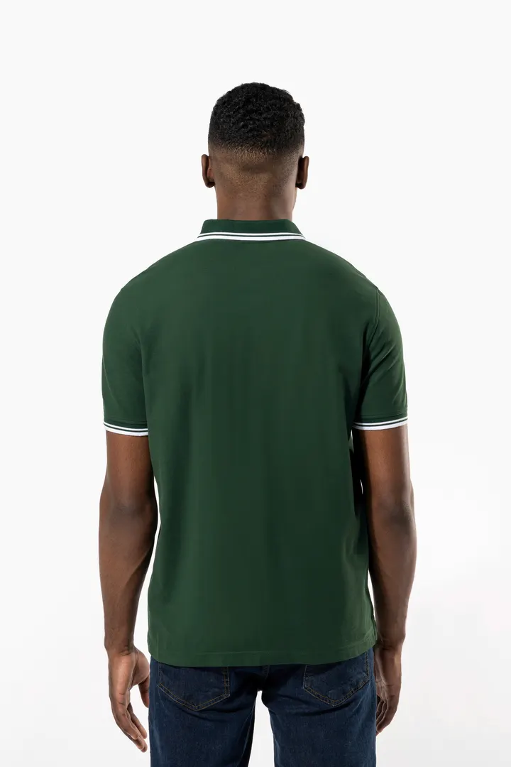 Herren Poloshirt mit kurzen Ärmeln und kontrastfarbenen Paspeln 5