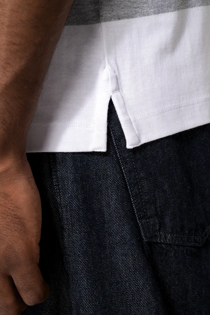 Polo rugby rayé manches courtes unisexe 21