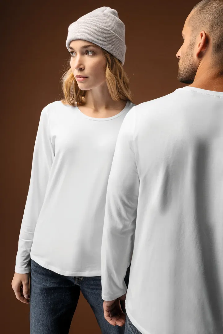 Damen Langarm-T-Shirt mit Rundhalsausschnitt 11