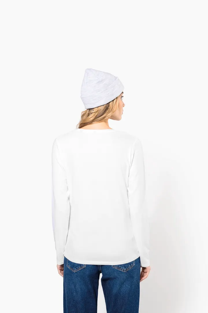 Damen Langarm-T-Shirt mit Rundhalsausschnitt 4