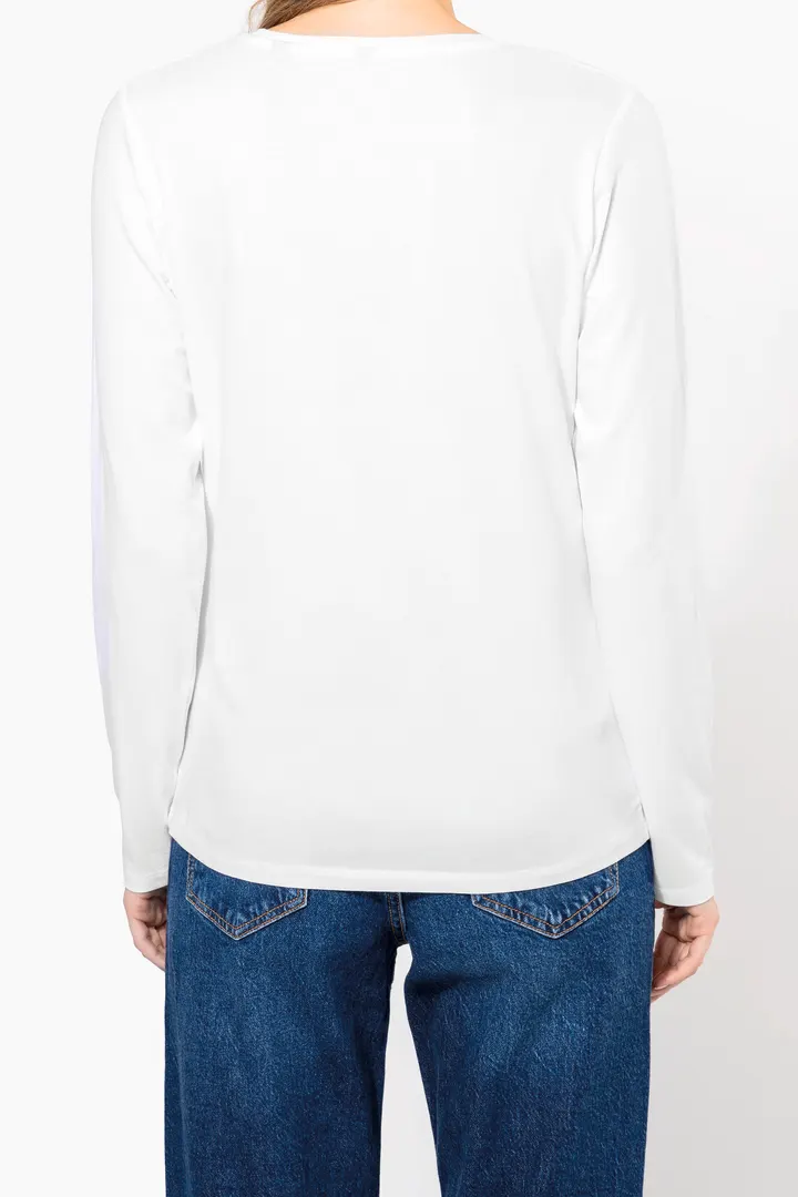 Damen Langarm-T-Shirt mit Rundhalsausschnitt 3