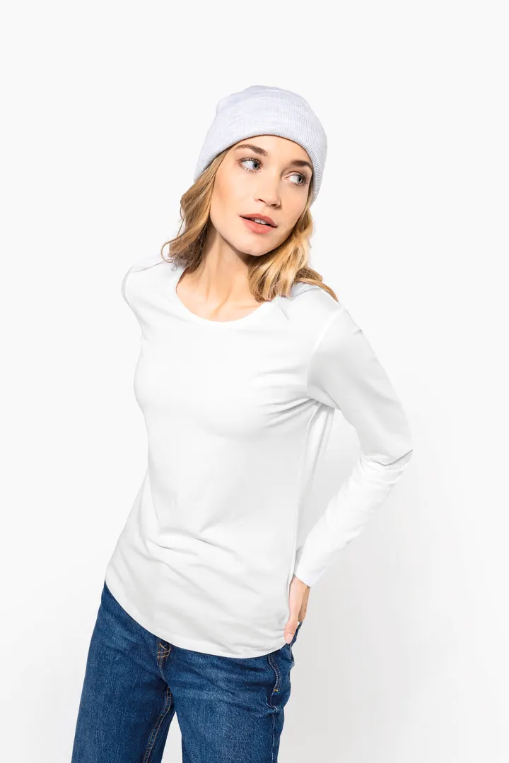 Damen Langarm-T-Shirt mit Rundhalsausschnitt 6