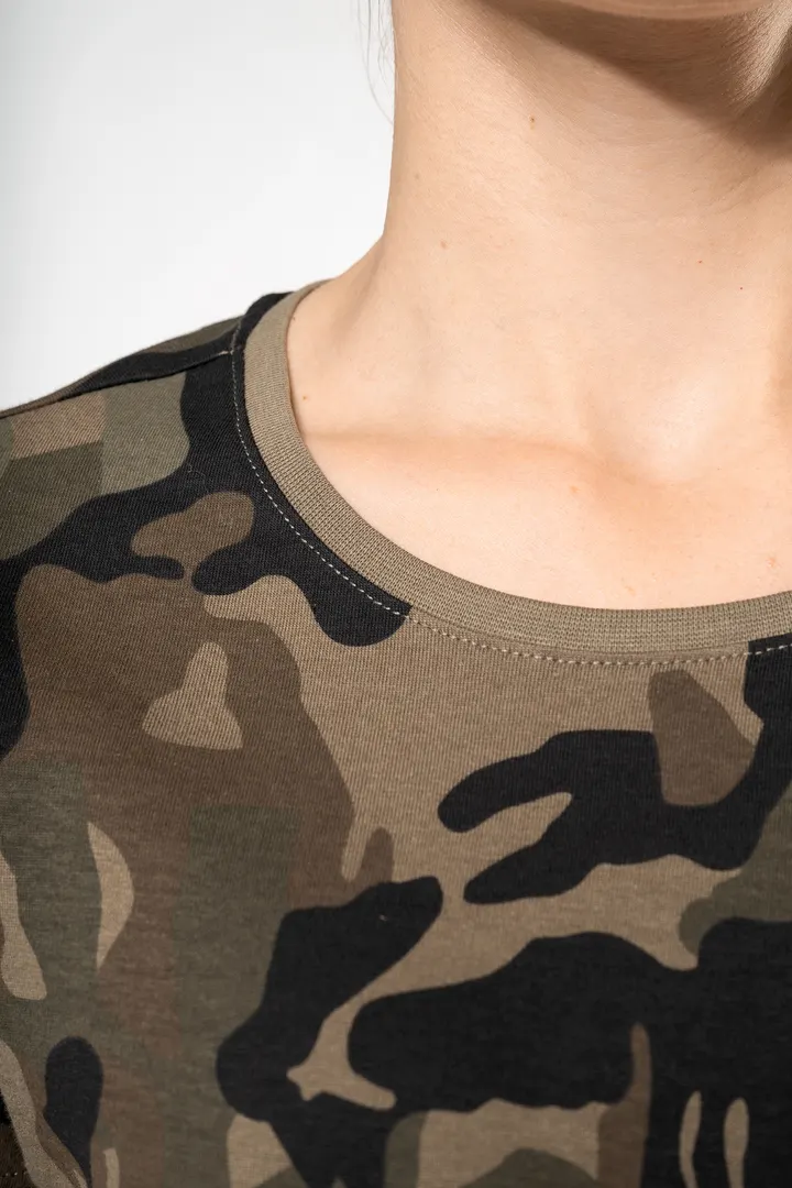 Damen-T-Shirt Camo mit kurzen Ärmeln 4
