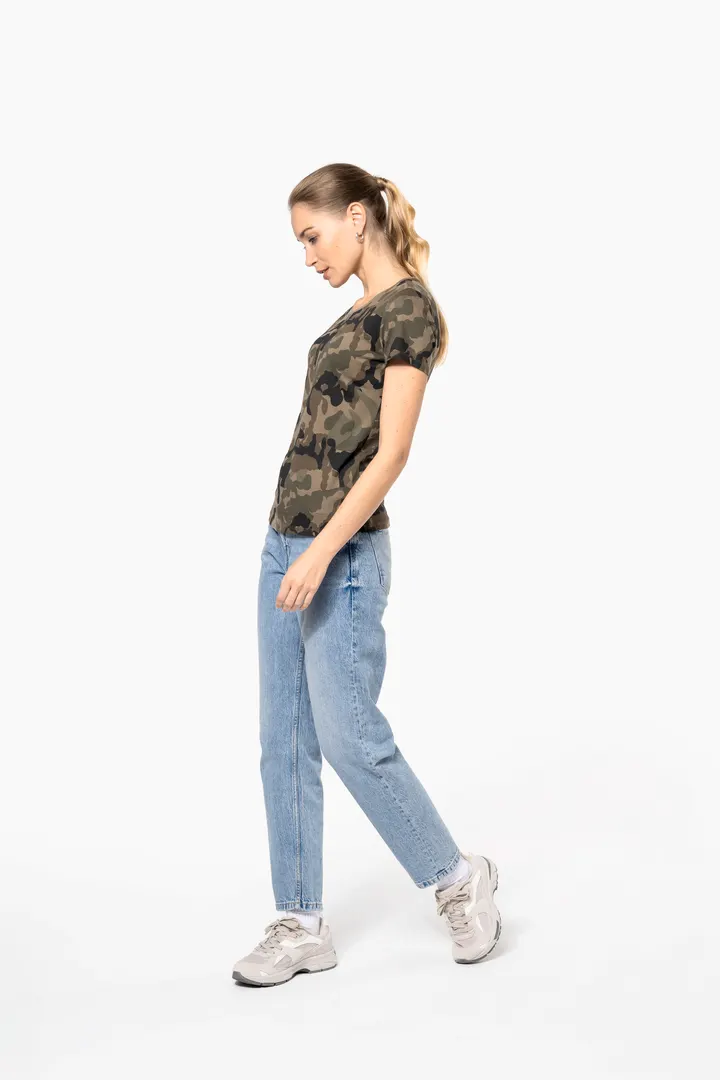 Damen-T-Shirt Camo mit kurzen Ärmeln 8