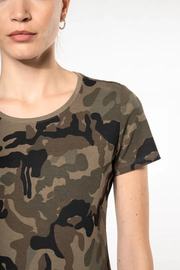 Damen-T-Shirt Camo mit kurzen Ärmeln 2