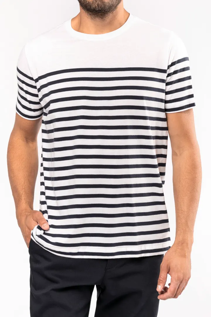 T-Shirt im Marine-Stil mit Rundhalsausschnitt Bio Herren 13