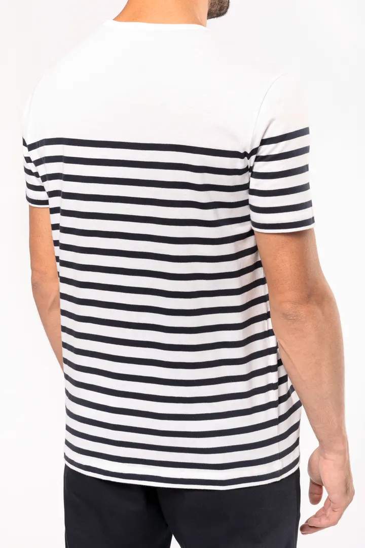 T-Shirt im Marine-Stil mit Rundhalsausschnitt Bio Herren 14