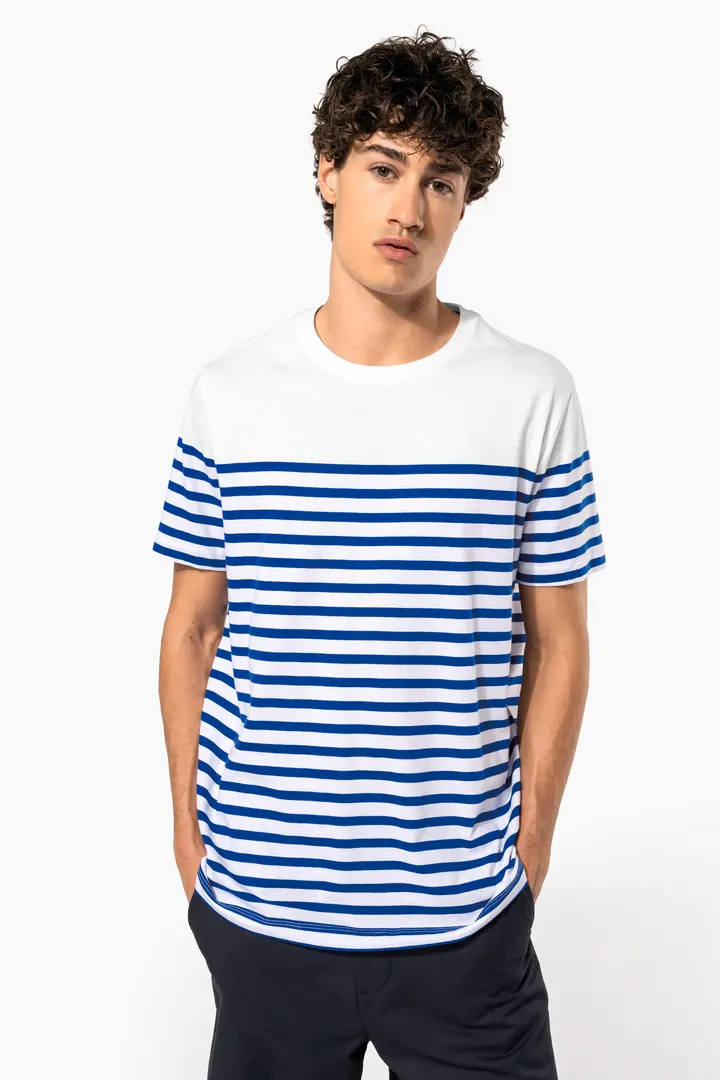 T-Shirt im Marine-Stil mit Rundhalsausschnitt Bio Herren 4