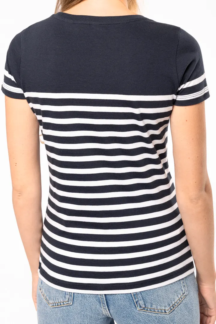 T-Shirt im Marine-Stil mit Rundhalsausschnitt Bio Damen 8