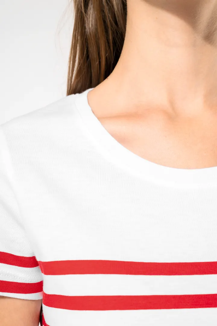 T-Shirt im Marine-Stil mit Rundhalsausschnitt Bio Damen 3