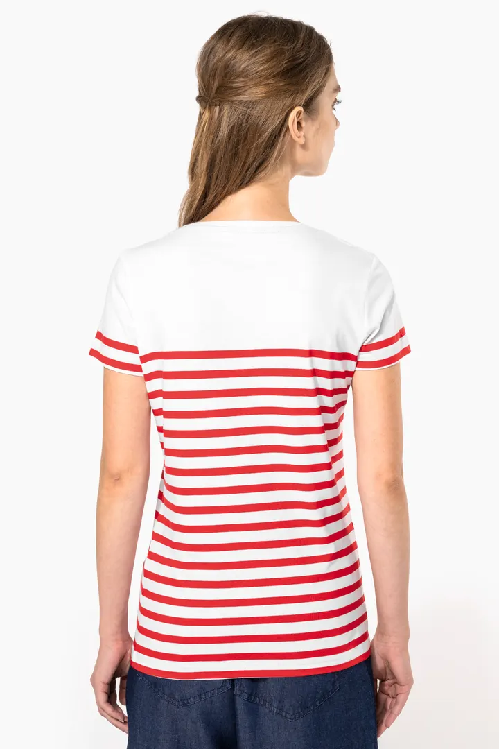 T-Shirt im Marine-Stil mit Rundhalsausschnitt Bio Damen 4