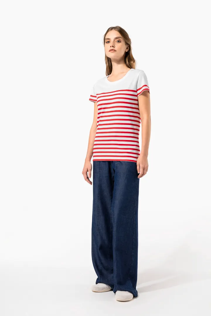 T-Shirt im Marine-Stil mit Rundhalsausschnitt Bio Damen 6