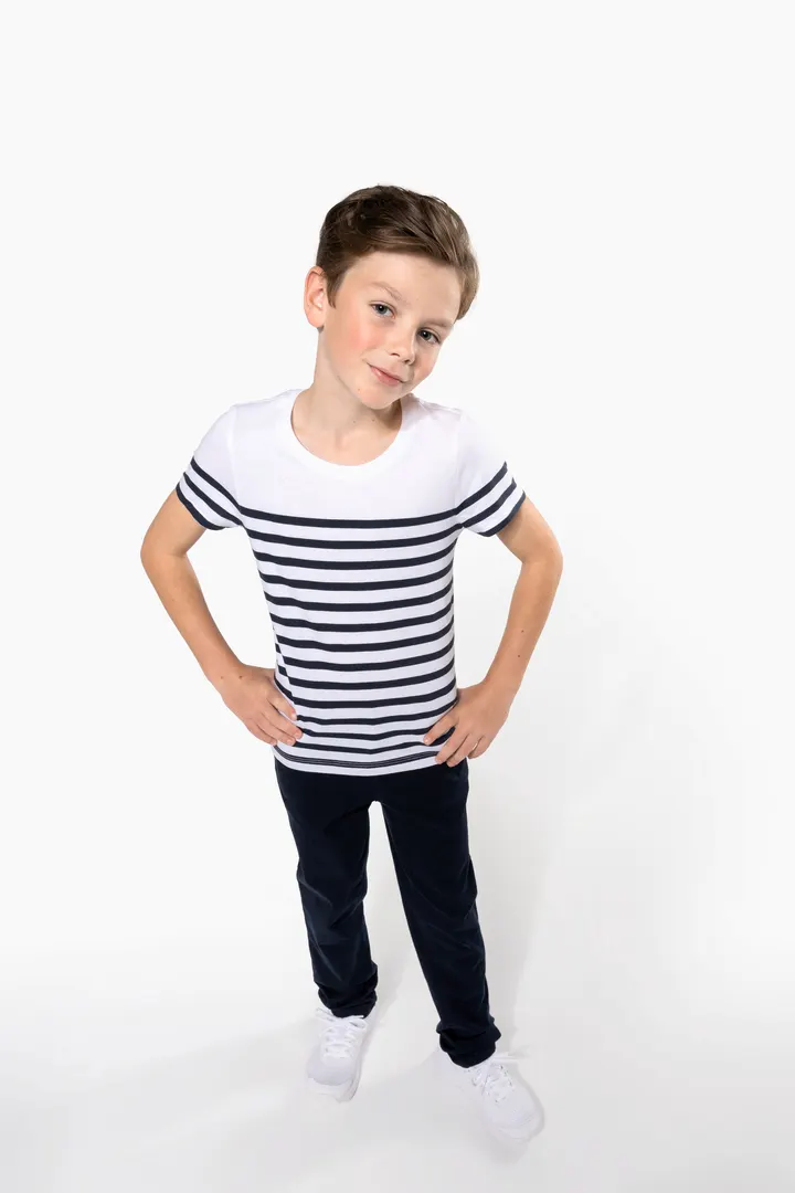 T-Shirt im Marine-Stil mit Rundhalsausschnitt Bio Kinder 4