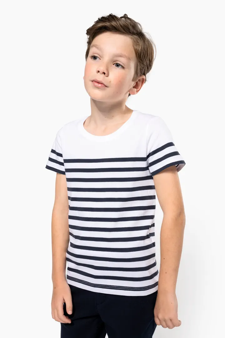 T-Shirt im Marine-Stil mit Rundhalsausschnitt Bio Kinder 5