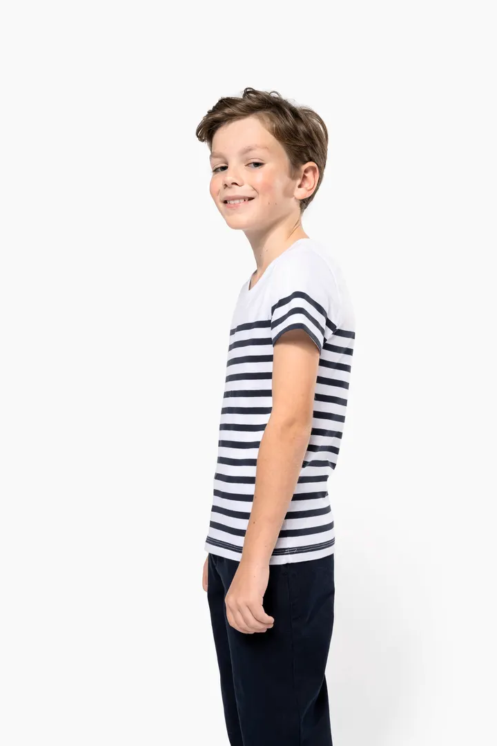 T-Shirt im Marine-Stil mit Rundhalsausschnitt Bio Kinder 6