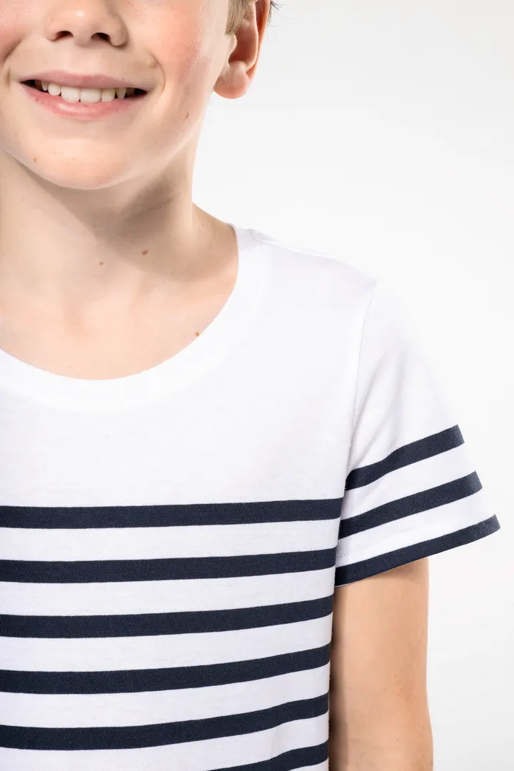 T-Shirt im Marine-Stil mit Rundhalsausschnitt Bio Kinder 8