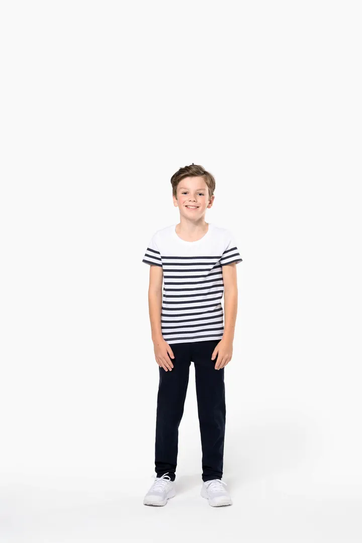 T-Shirt im Marine-Stil mit Rundhalsausschnitt Bio Kinder 2