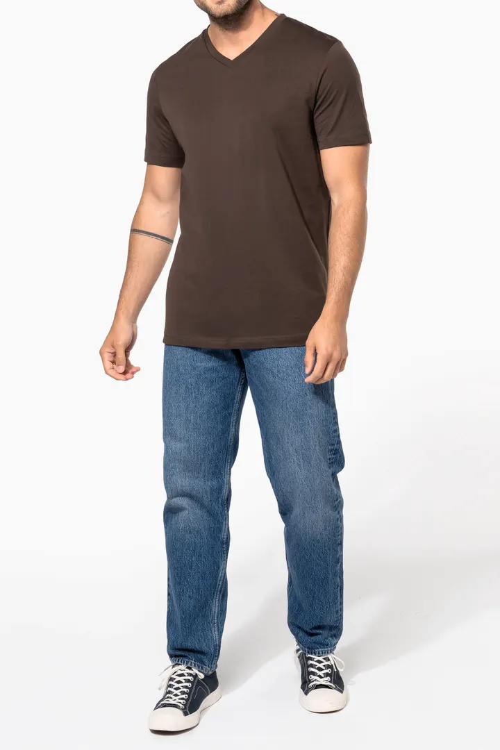 Herren-T-Shirt V-Ausschnitt kurze Ärmel