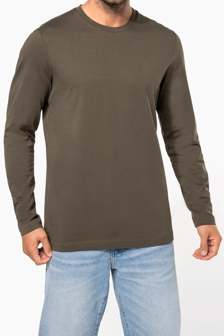 Herren Langarm-T-Shirt Rundhalsausschnitt 4