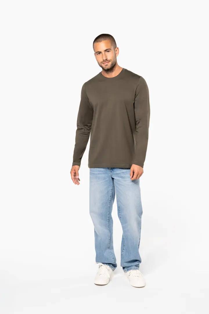 Herren Langarm-T-Shirt Rundhalsausschnitt 2