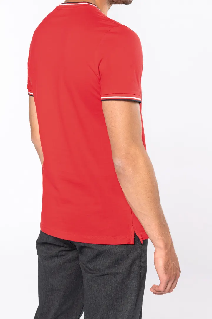 T-shirt maille piquée col V homme 6