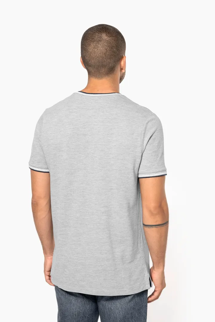 T-shirt maille piquée col V homme 9