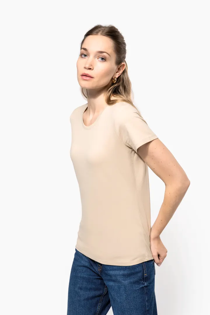 Damen-T-Shirt mit kurzen Ärmeln und Rundhalsausschnitt 5