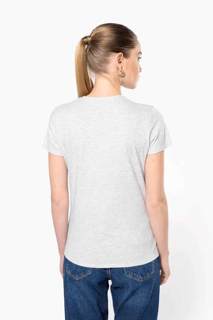 Damen-T-Shirt mit kurzen Ärmeln und V-Ausschnitt 4