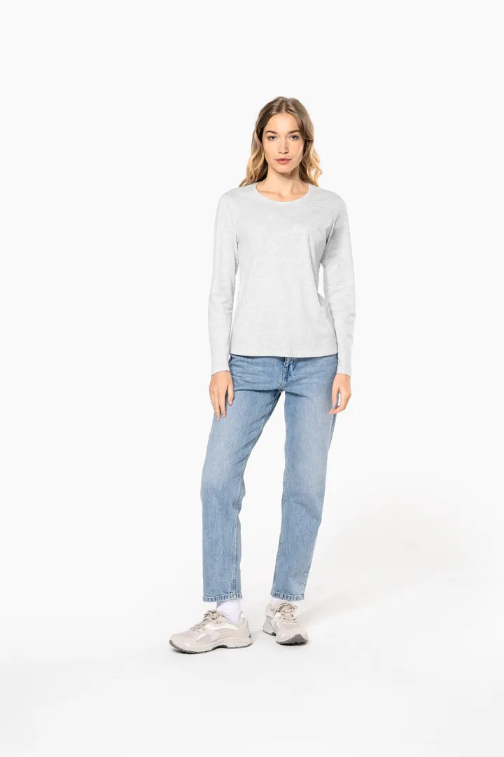 Damen-Langarmshirt mit Rundhalsausschnitt 2