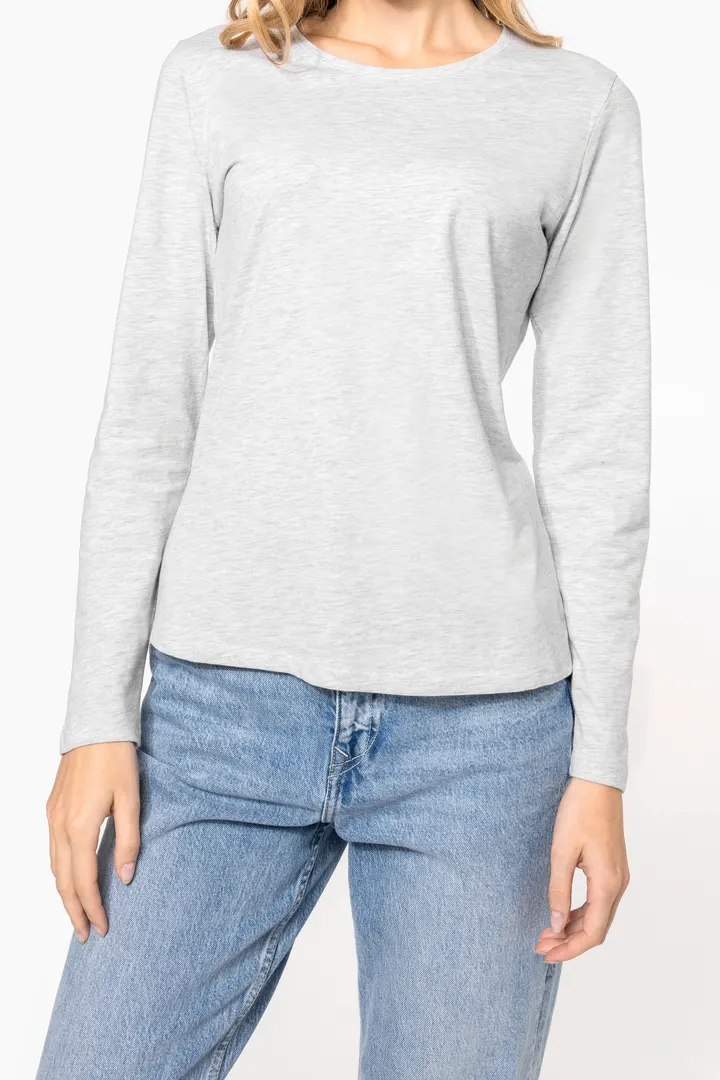 Damen-Langarmshirt mit Rundhalsausschnitt