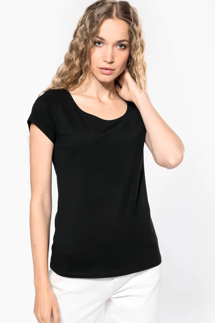 Ladies’ boat neck short-sleeved T-shirt 6