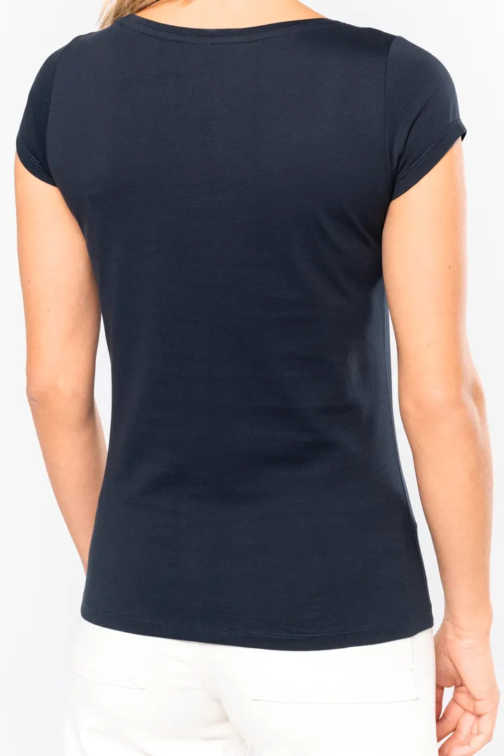 Ladies’ boat neck short-sleeved T-shirt 4
