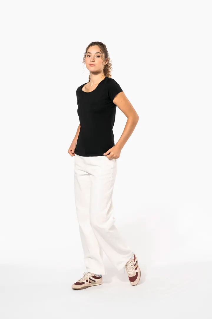 Ladies’ boat neck short-sleeved T-shirt 3