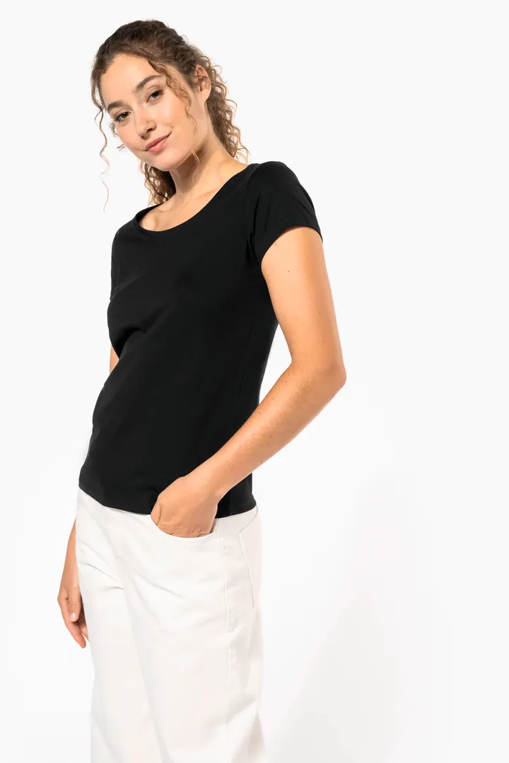 Ladies’ boat neck short-sleeved T-shirt 5