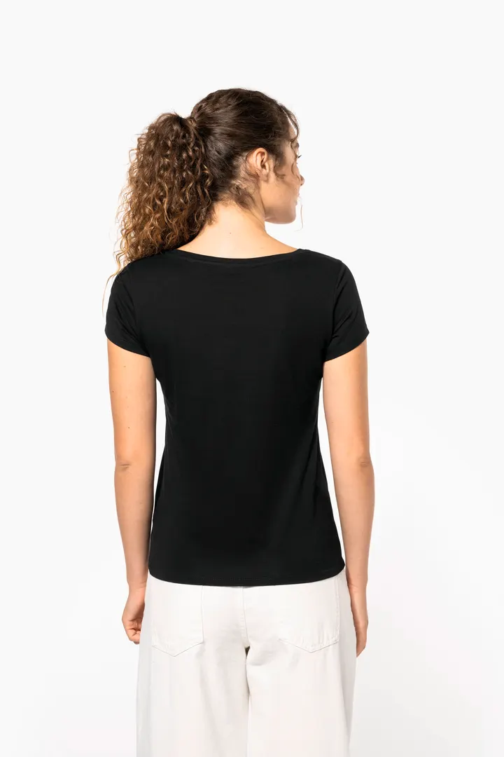 Ladies’ boat neck short-sleeved T-shirt 8